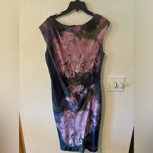 Watercolor sleeveless cocktail (or chic wedding guest)